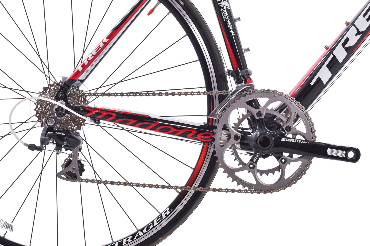 USED Trek Madone 3.1 C H2 54cm Carbon Road Bike Shimano 105 2x10 speed Black/Red