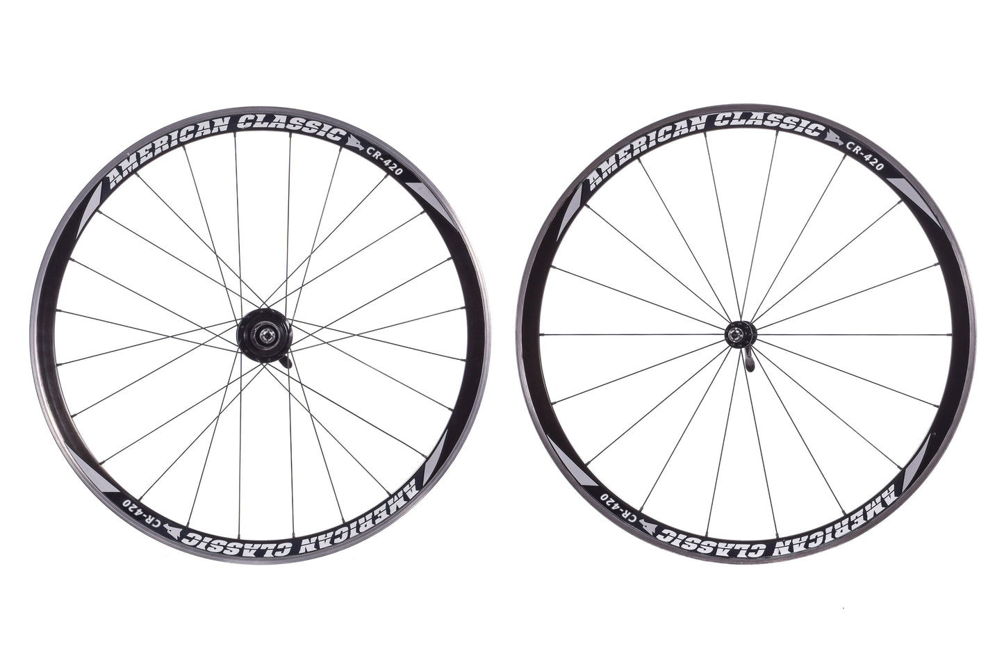 USED American Classic CR-420 700C Alloy Road Wheelset Quick Release Rim Brake 10 speed Shimano HG