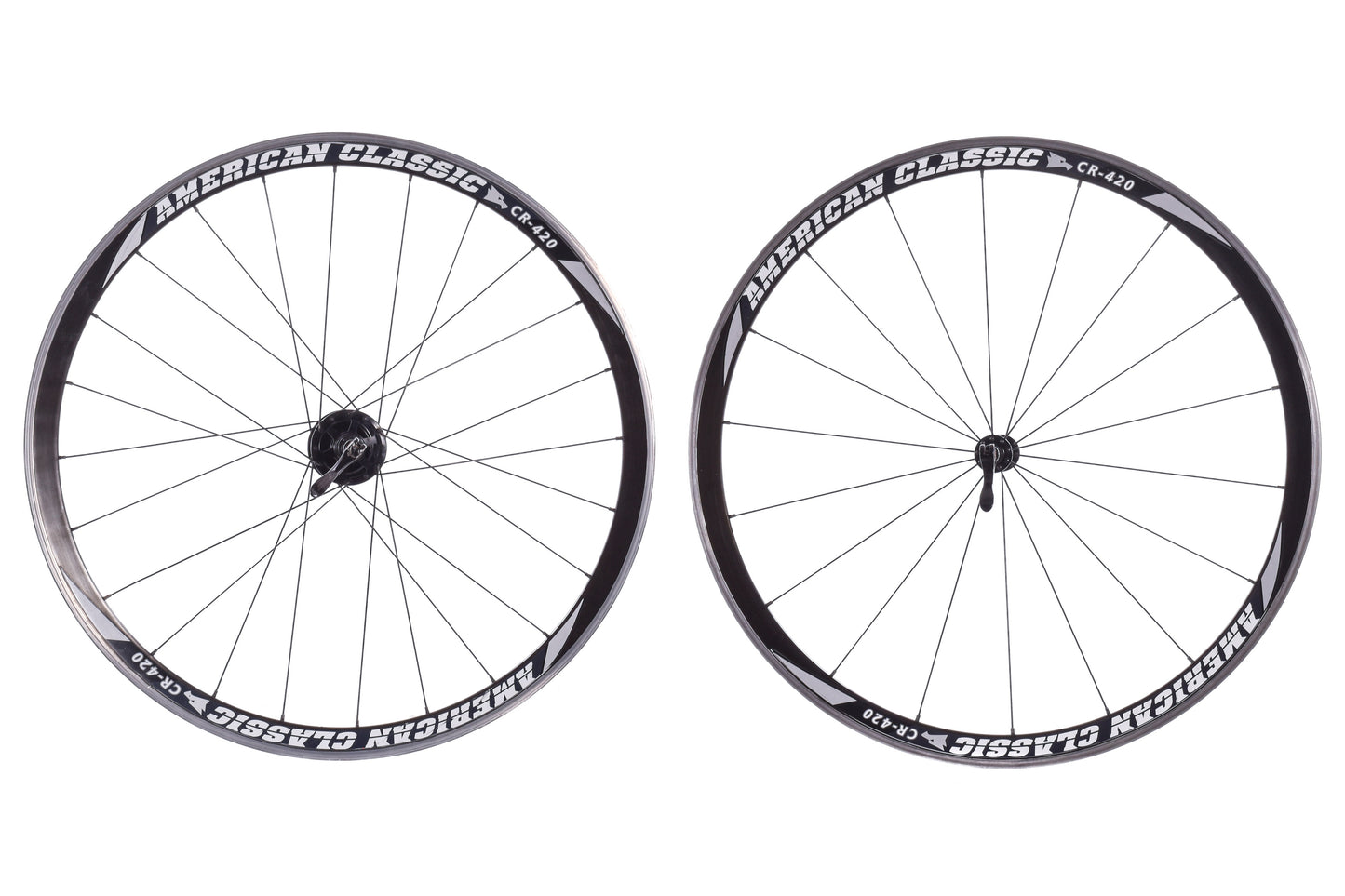 USED American Classic CR-420 700C Alloy Road Wheelset Quick Release Rim Brake 10 speed Shimano HG
