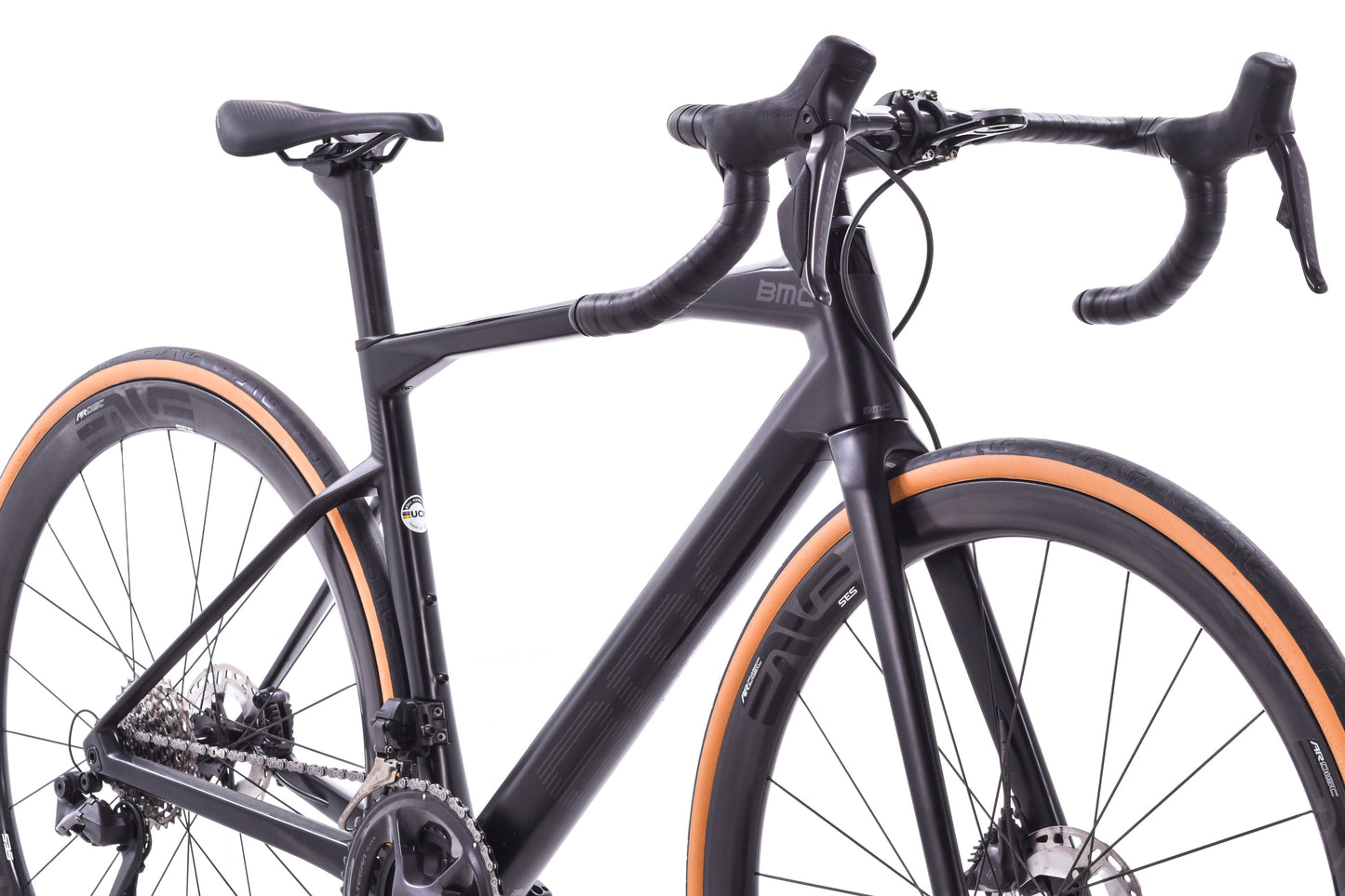 USED 2023 BMC Roadmachine 01 FIVE 51cm Carbon Road Bike Shimano Ultegra Di2 2x12 speed ENVE Black