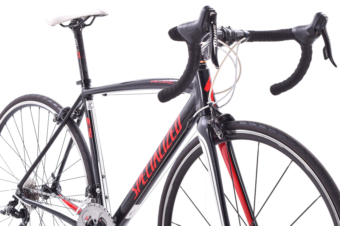 USED Specialized Allez E5 Small Road Bike Aluminum w/ Carbon Fork SRAM Apex 2x10 speed Black/Red