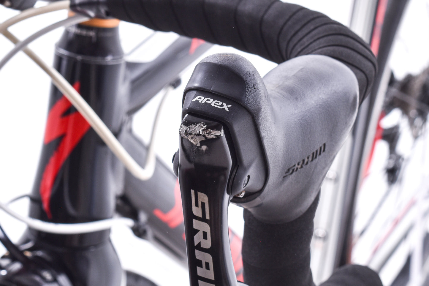 USED Specialized Allez E5 Small Road Bike Aluminum w/ Carbon Fork SRAM Apex 2x10 speed Black/Red