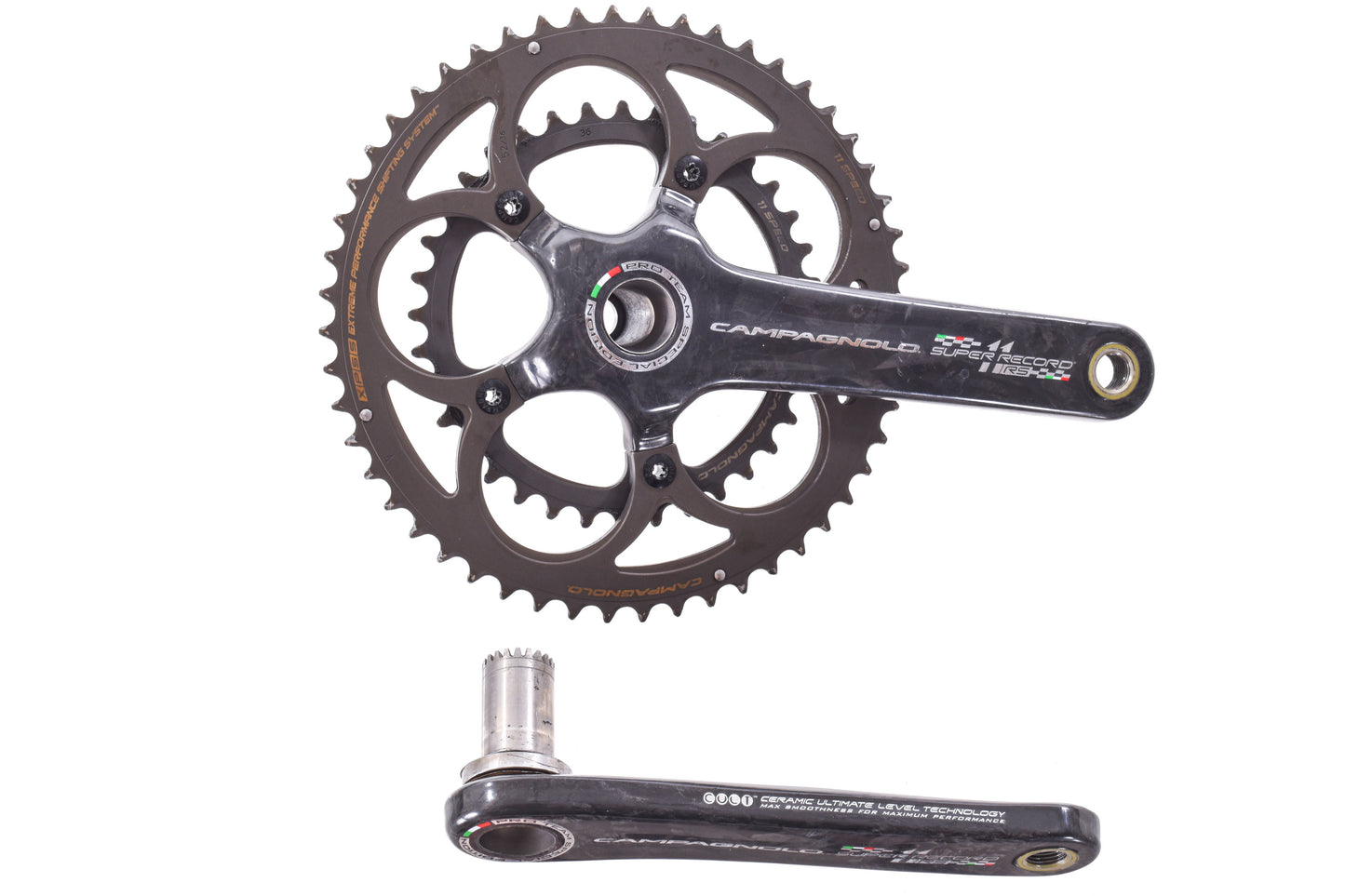 USED Campagnolo Super Record RS 2x11 Pro Team Special Edition Rim Brake Mechanical Road Groupset 175mm 52/36T Crank