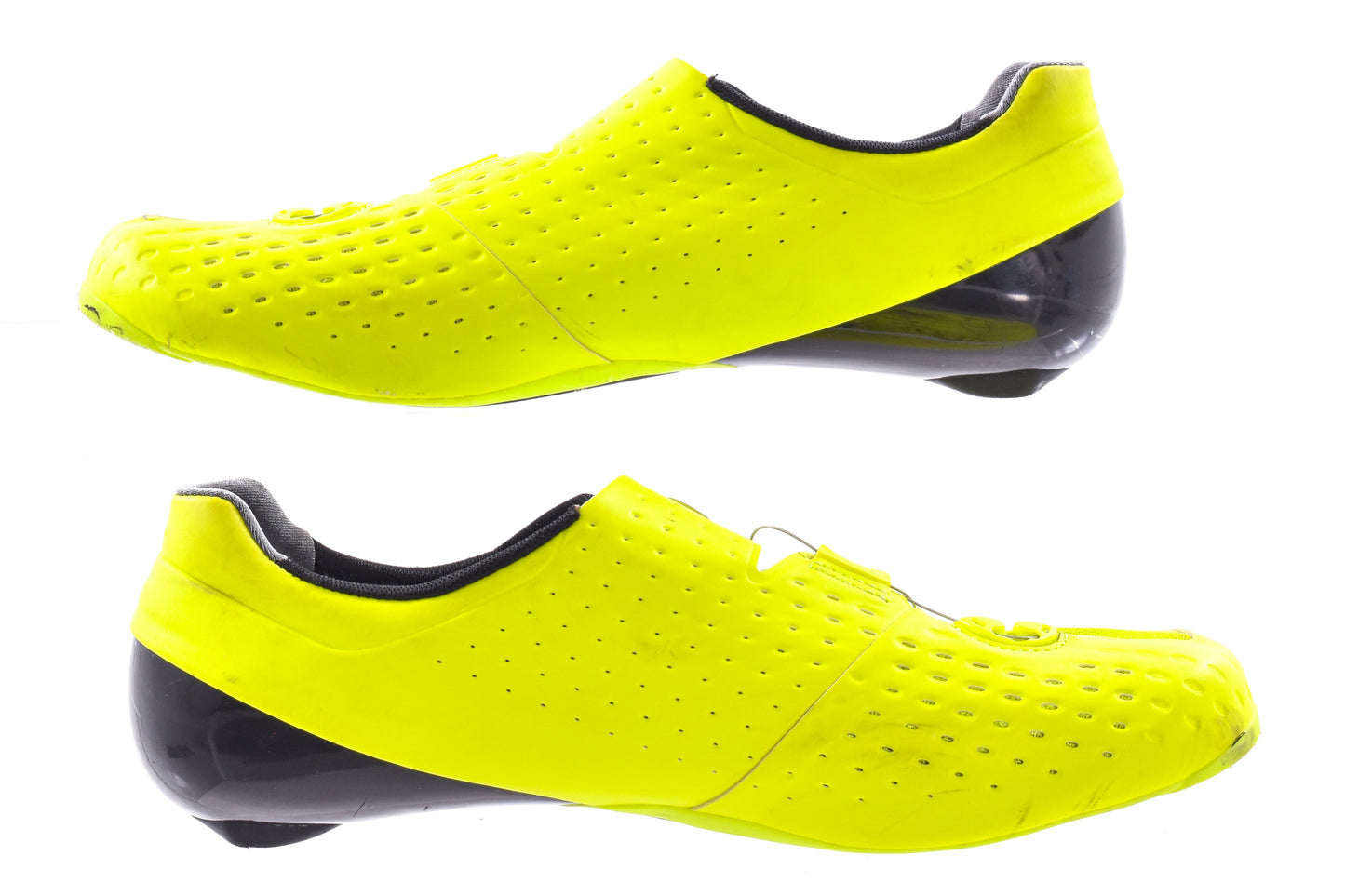 USED Shimano S-Phyre SH-RC900-S RC9Y Road Shoes EU45 US 10.5 Yellow Carbon 3-bolt
