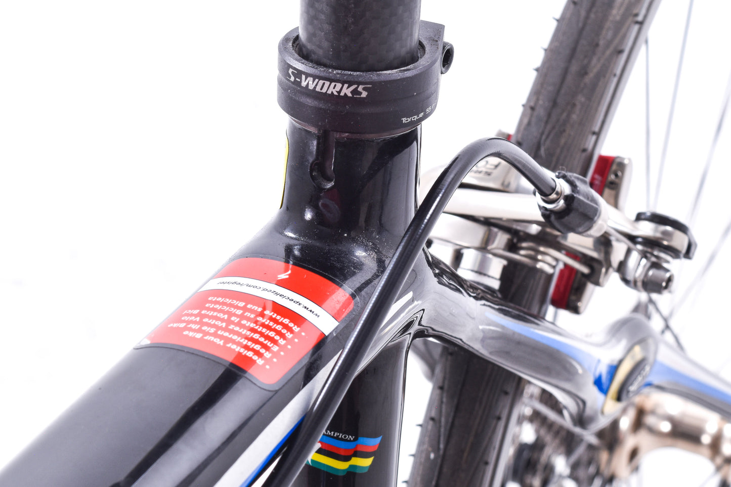 USED 2007 Specialized S-Works Roubaix 54cm Road Bike SRAM Force 2x10 speed Carbon Roval Wheels Blue