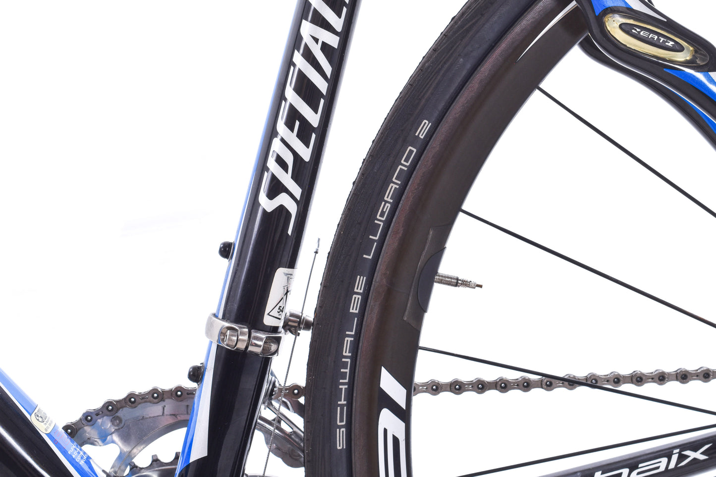 USED 2007 Specialized S-Works Roubaix 54cm Road Bike SRAM Force 2x10 speed Carbon Roval Wheels Blue