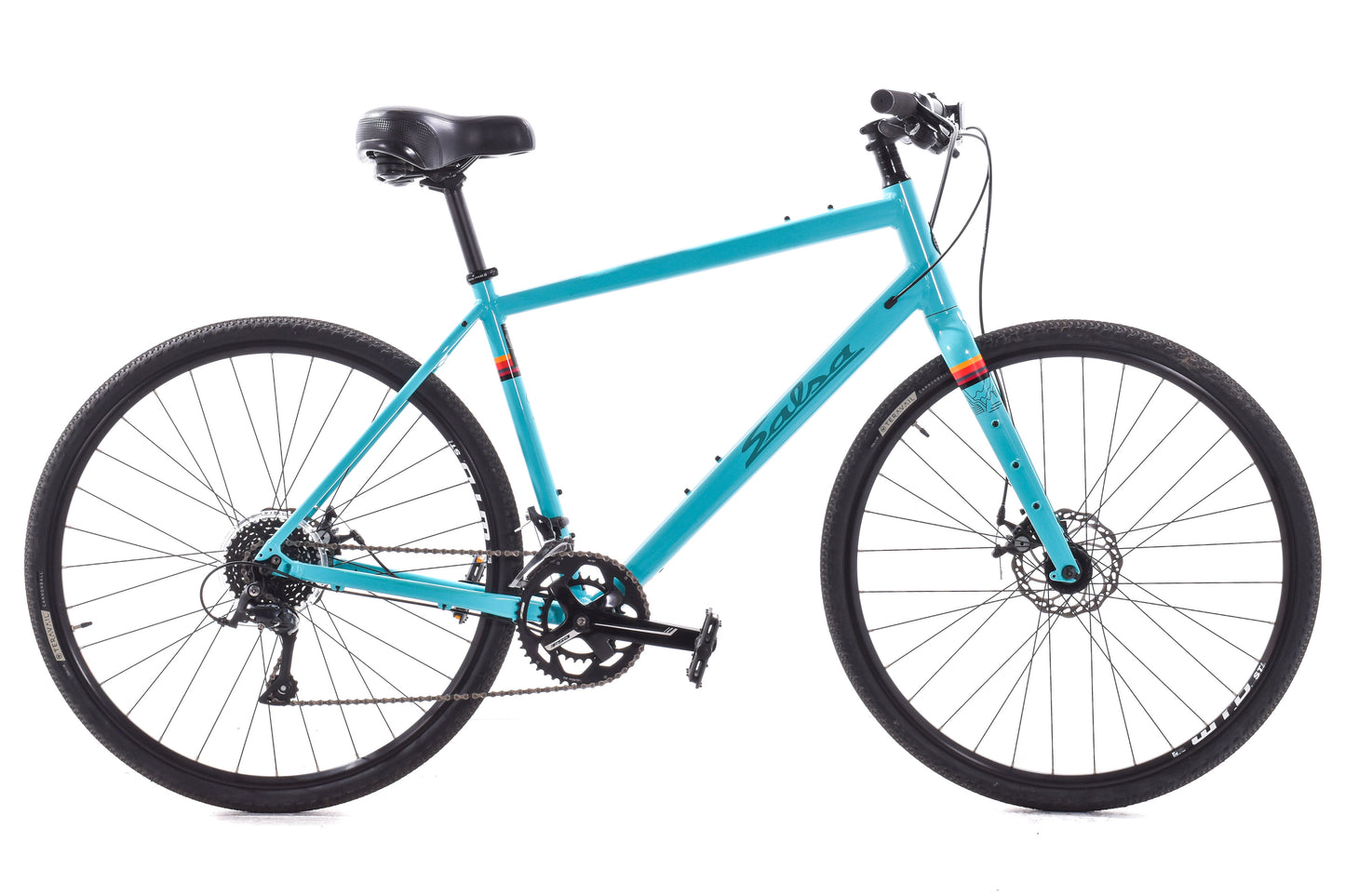 USED Salsa Journeyer Flat Bar Alloy Gravel Bike Large Shimano Sora 2x9 speed 700c Journeyman