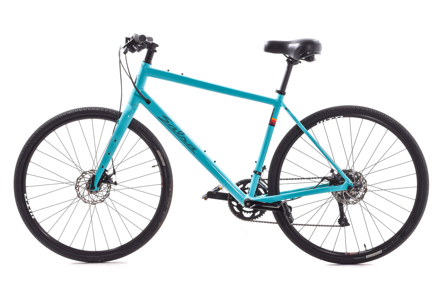 USED Salsa Journeyer Flat Bar Alloy Gravel Bike Large Shimano Sora 2x9 speed 700c Journeyman