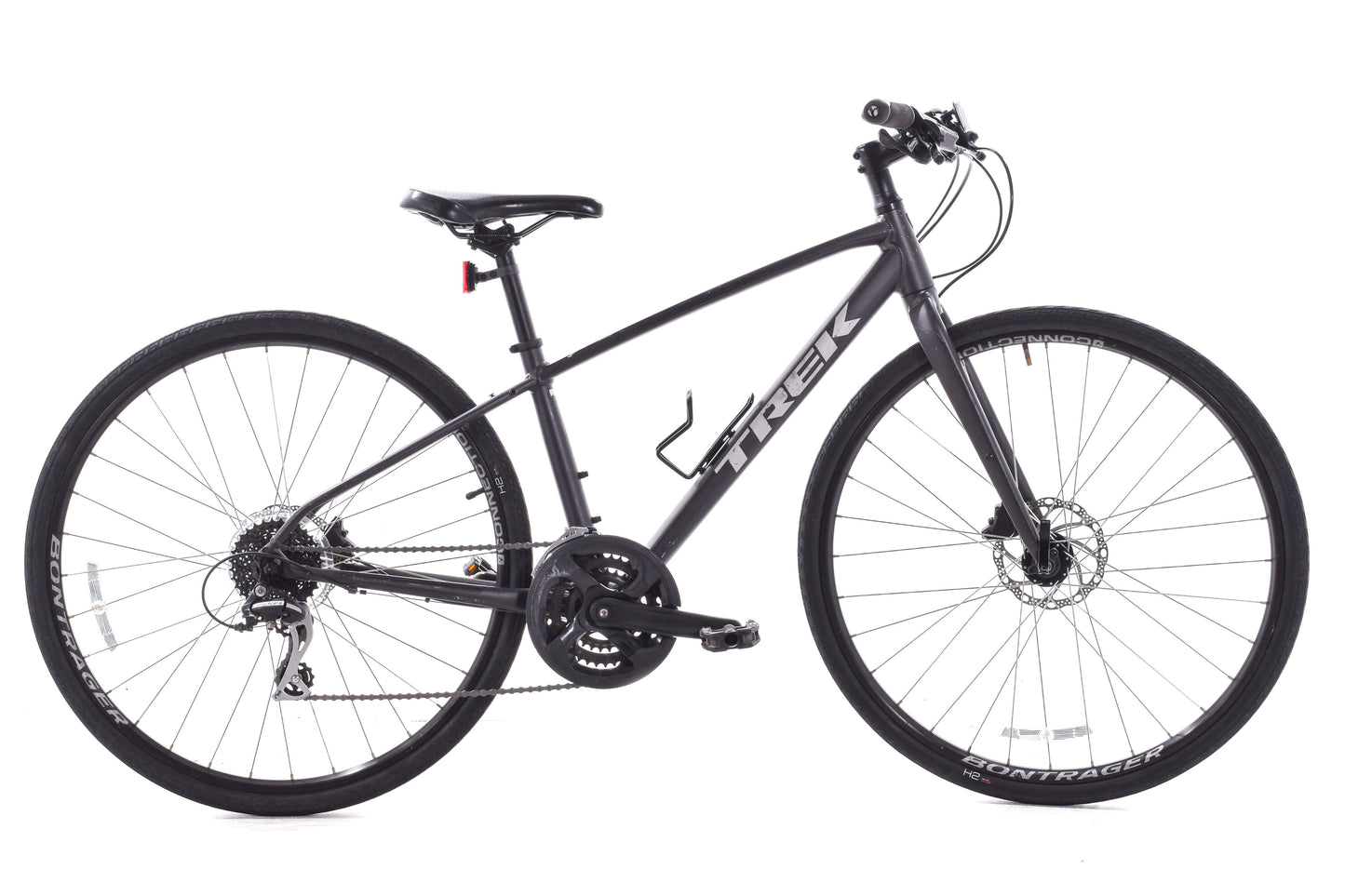 USED Trek FX 2 Small Hybrid Bike Hydraulic Disc Brakes Black Shimano 3x8 Speed