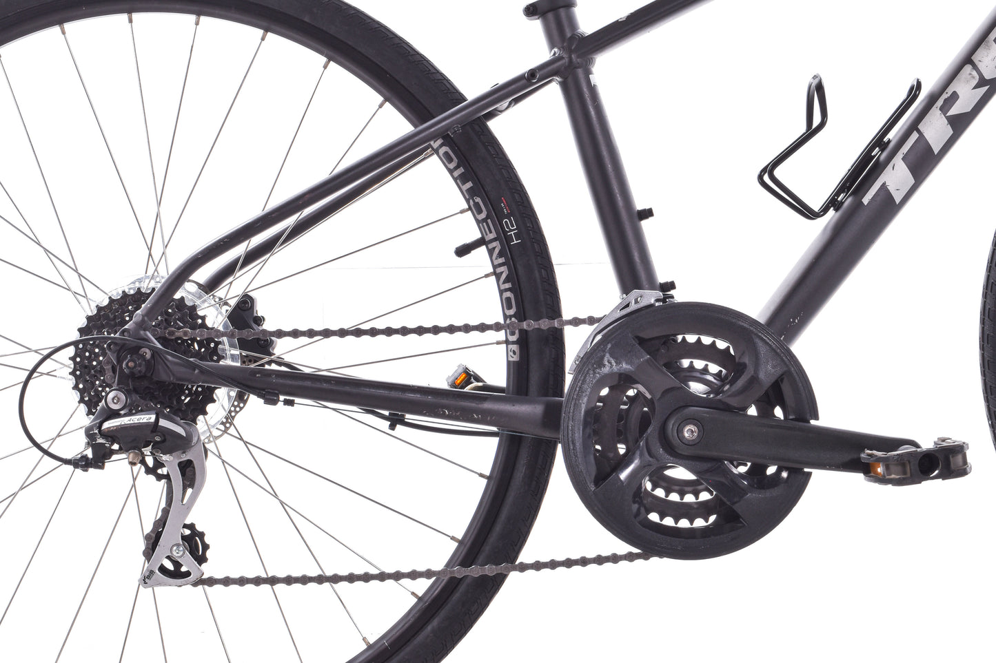 USED Trek FX 2 Small Hybrid Bike Hydraulic Disc Brakes Black Shimano 3x8 Speed