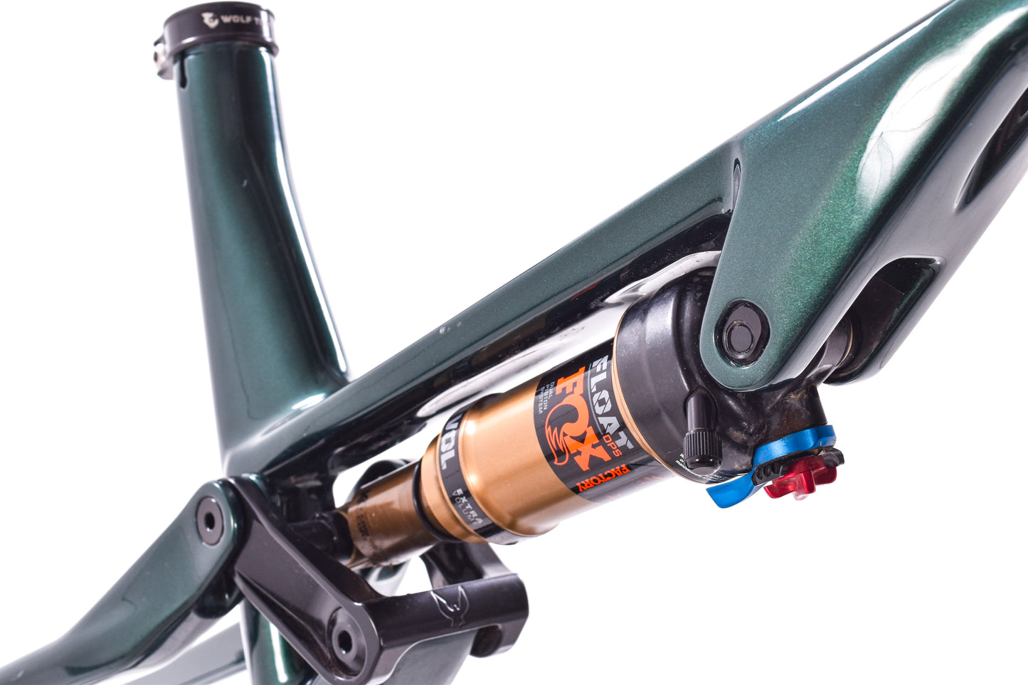 USED 2024 Allied BC40 XL Full Suspension Mountain Bike Frame Green Sparkle XC Carbon USA