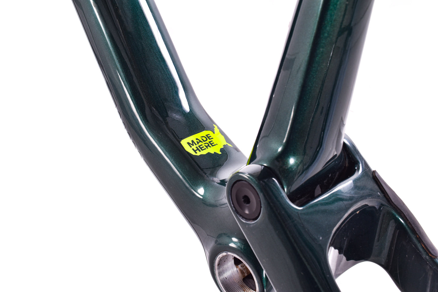 USED 2024 Allied BC40 XL Full Suspension Mountain Bike Frame Green Sparkle XC Carbon USA