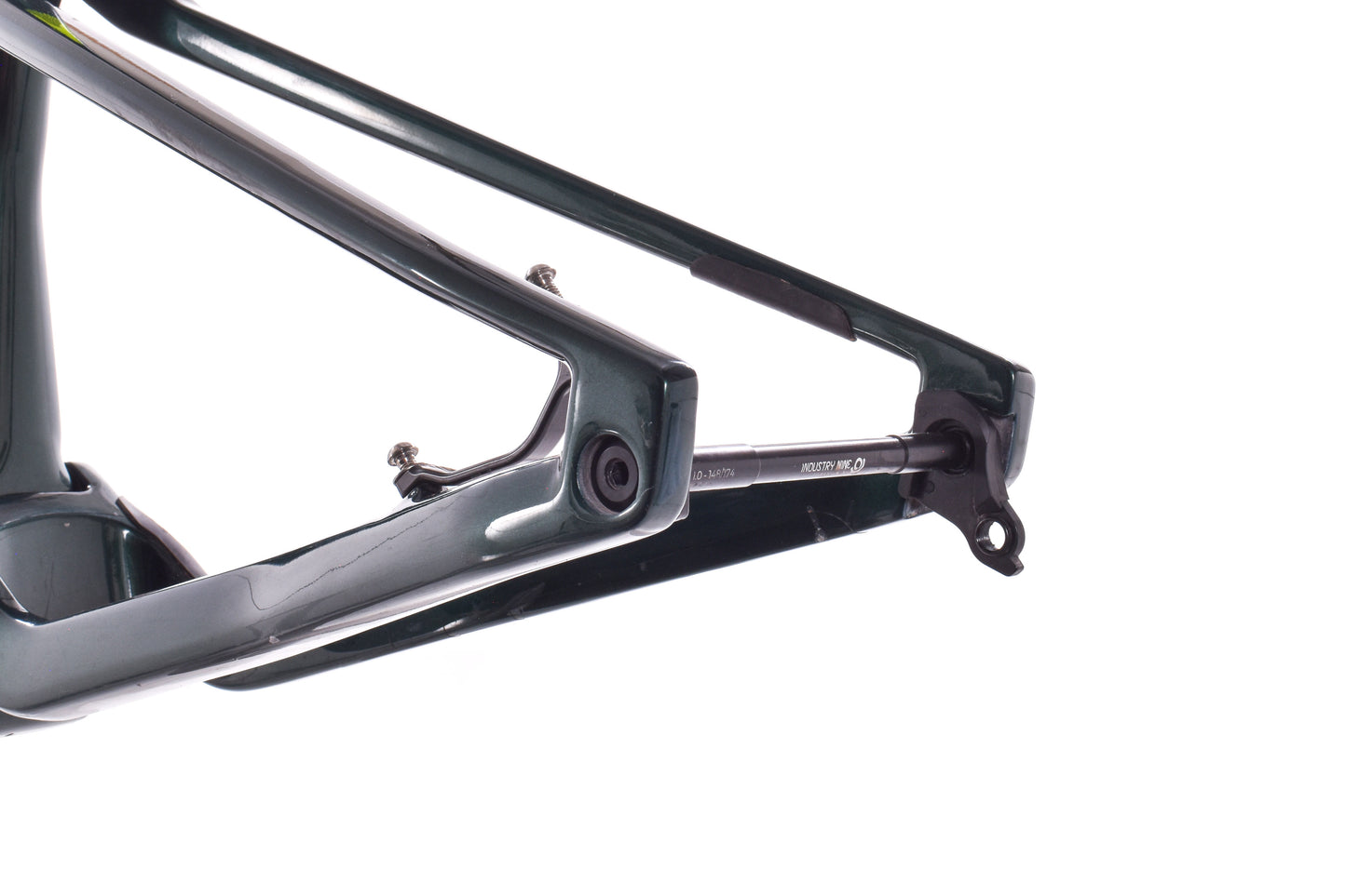 USED 2024 Allied BC40 XL Full Suspension Mountain Bike Frame Green Sparkle XC Carbon USA