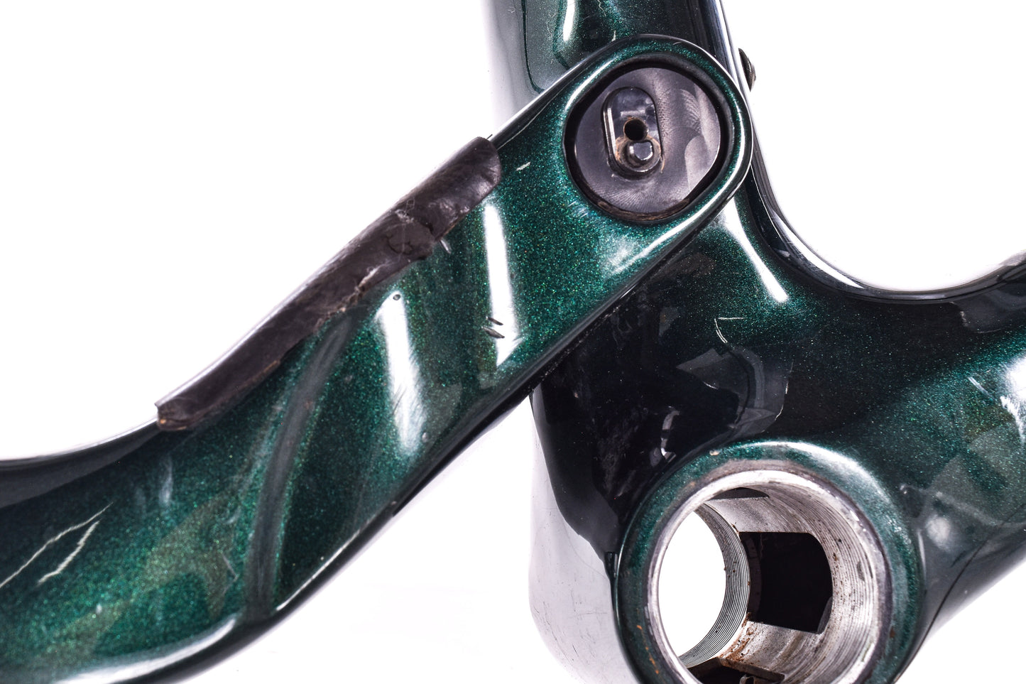 USED 2024 Allied BC40 XL Full Suspension Mountain Bike Frame Green Sparkle XC Carbon USA