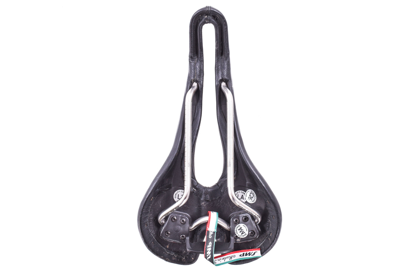 USED Selle SMP Pro Leather Saddle Black Road w/ Cutout Steel Rails (#3 of 3)
