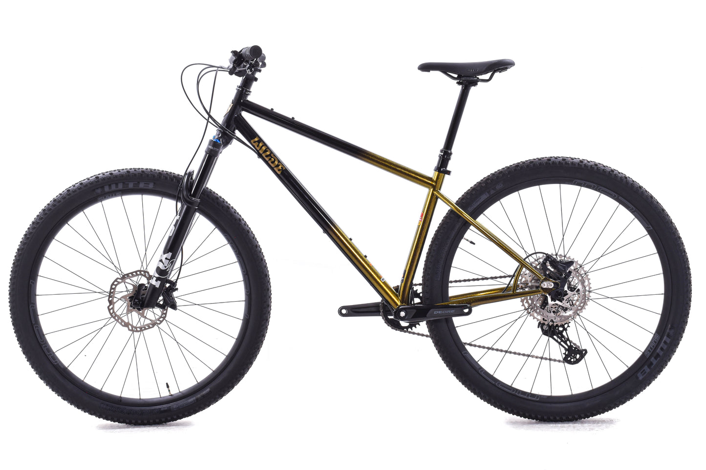 NEW Wilde Dark Star Steel Hardtail Mountain Bike - Gold Metal Flake and Sparkle Black