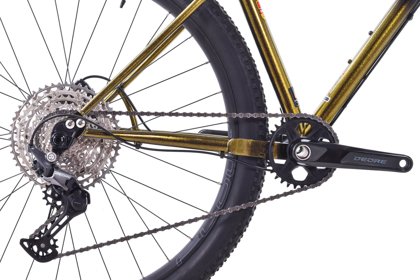 NEW Wilde Dark Star Steel Hardtail Mountain Bike - Gold Metal Flake and Sparkle Black