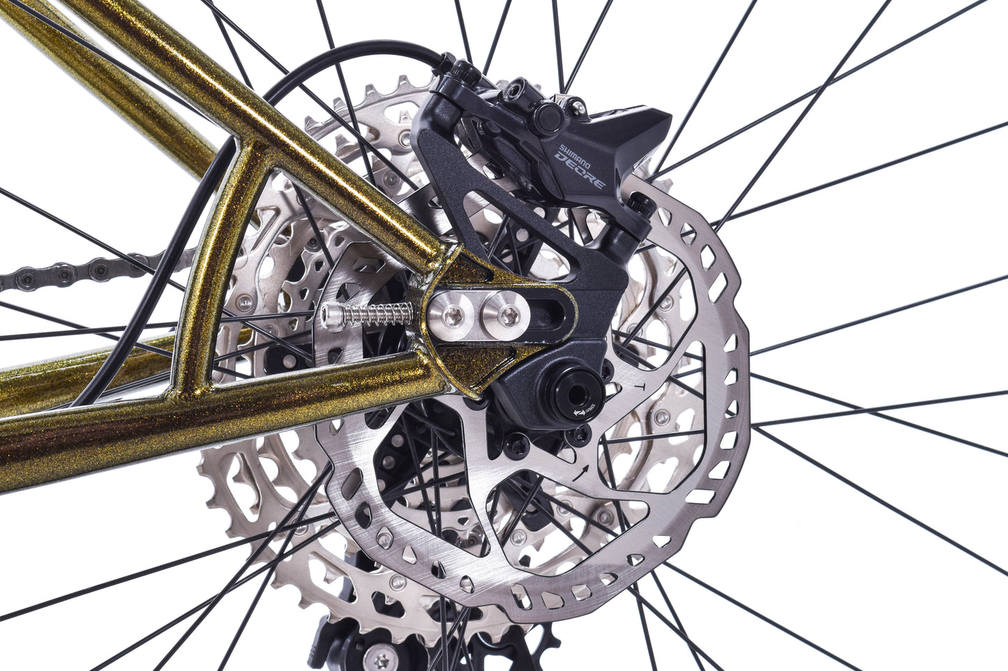 NEW Wilde Dark Star Steel Hardtail Mountain Bike - Gold Metal Flake and Sparkle Black