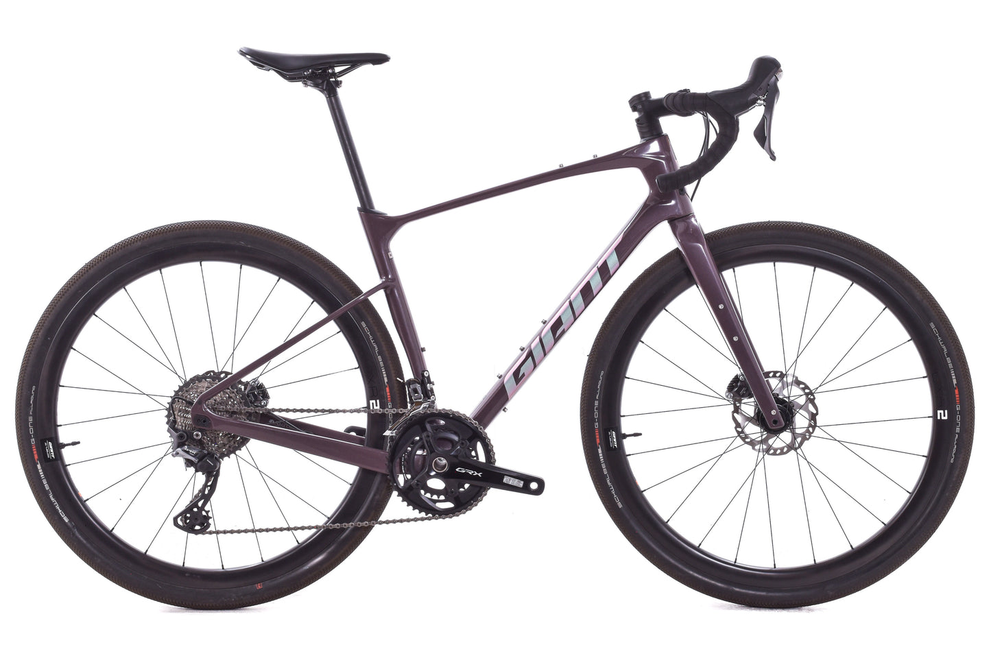 USED 2024 Giant Revolt Advanced 0 Medium Gravel Bike Shimano GRX 2x11 w/ Carbon Wheels Charcoal Plum