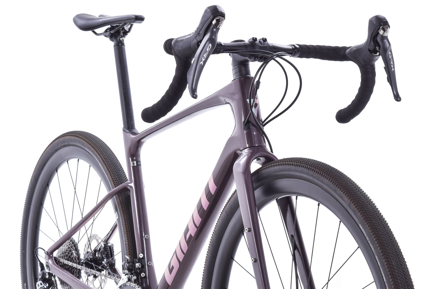 USED 2024 Giant Revolt Advanced 0 Medium Gravel Bike Shimano GRX 2x11 w/ Carbon Wheels Charcoal Plum
