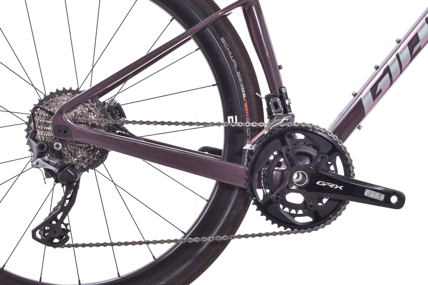 USED 2024 Giant Revolt Advanced 0 Medium Gravel Bike Shimano GRX 2x11 w/ Carbon Wheels Charcoal Plum