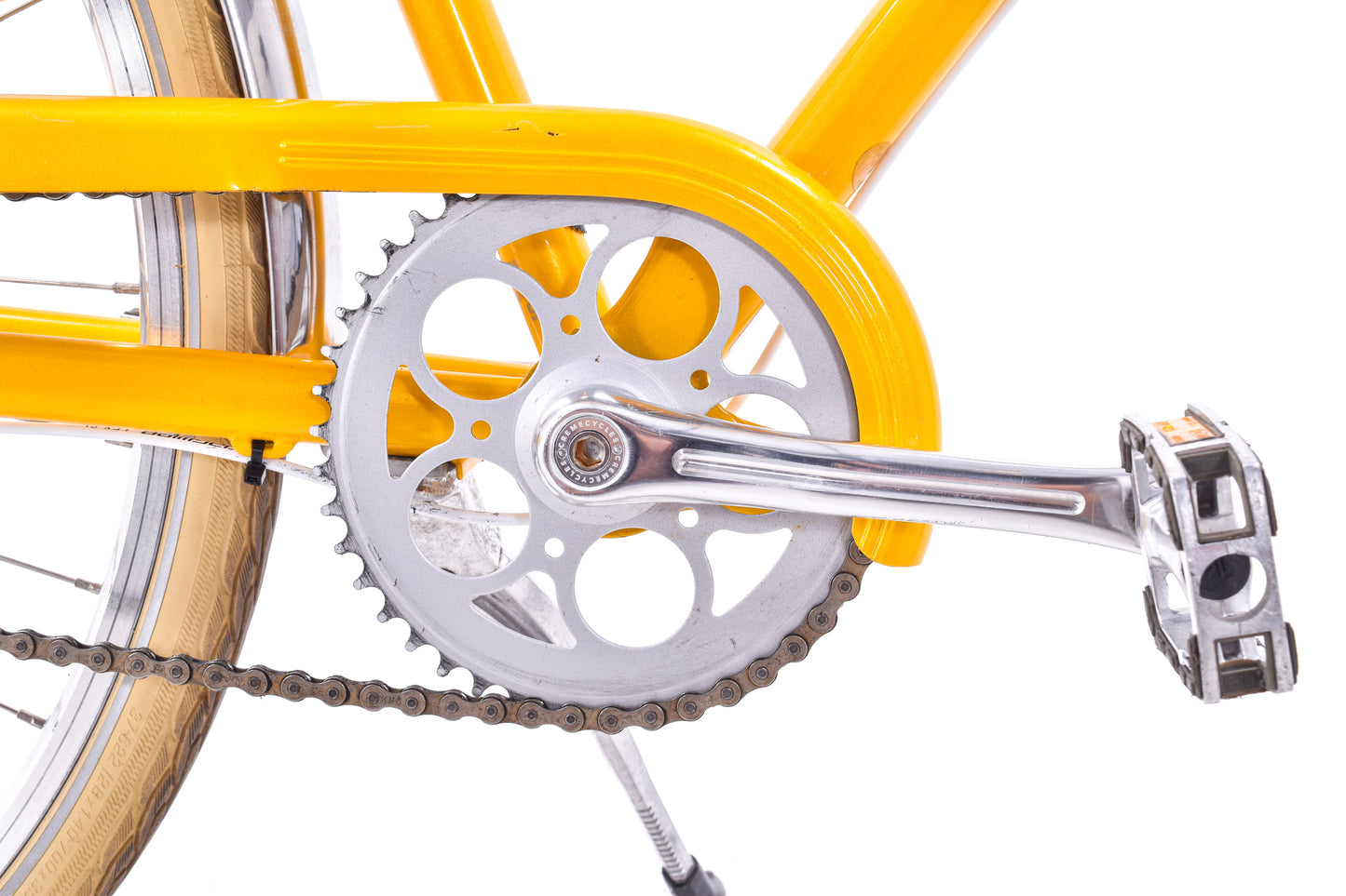 USED Creme Cycles Caferacer Lady Uno Small/Med Mixte Urban Cruiser 3 speed Bike Yellow