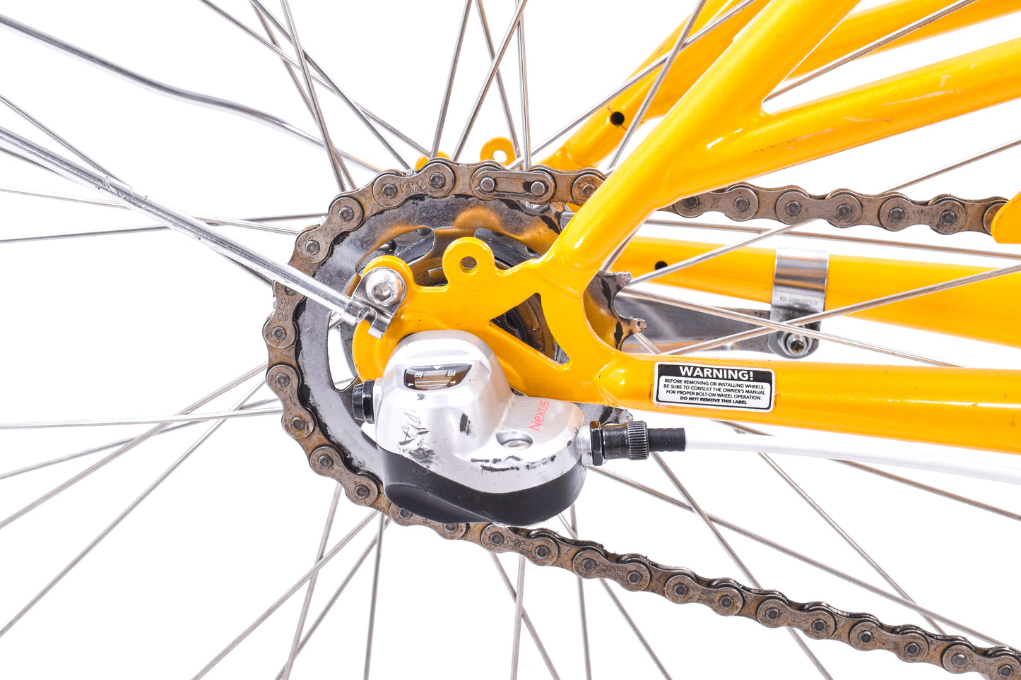 USED Creme Cycles Caferacer Lady Uno Small/Med Mixte Urban Cruiser 3 speed Bike Yellow