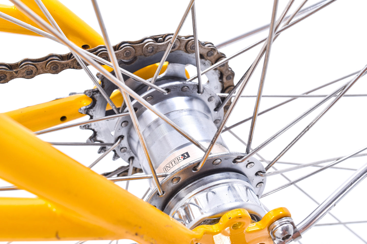 USED Creme Cycles Caferacer Lady Uno Small/Med Mixte Urban Cruiser 3 speed Bike Yellow