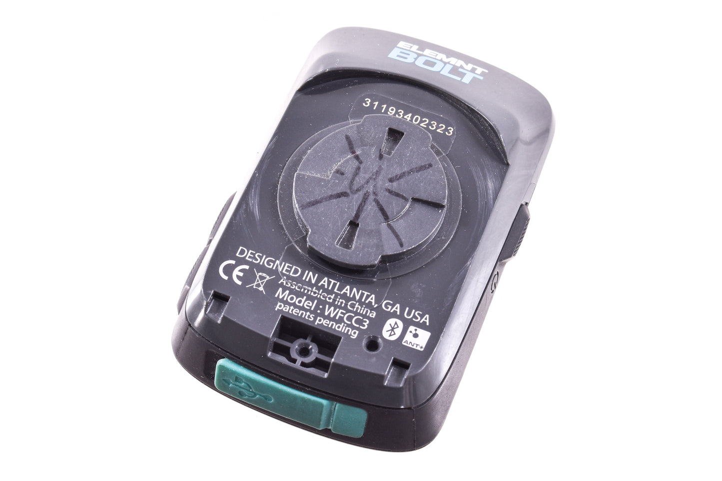 USED Wahoo ELEMNT BOLT V1 WFCC3 GPS Cycling Computer w/ Out Front Mount