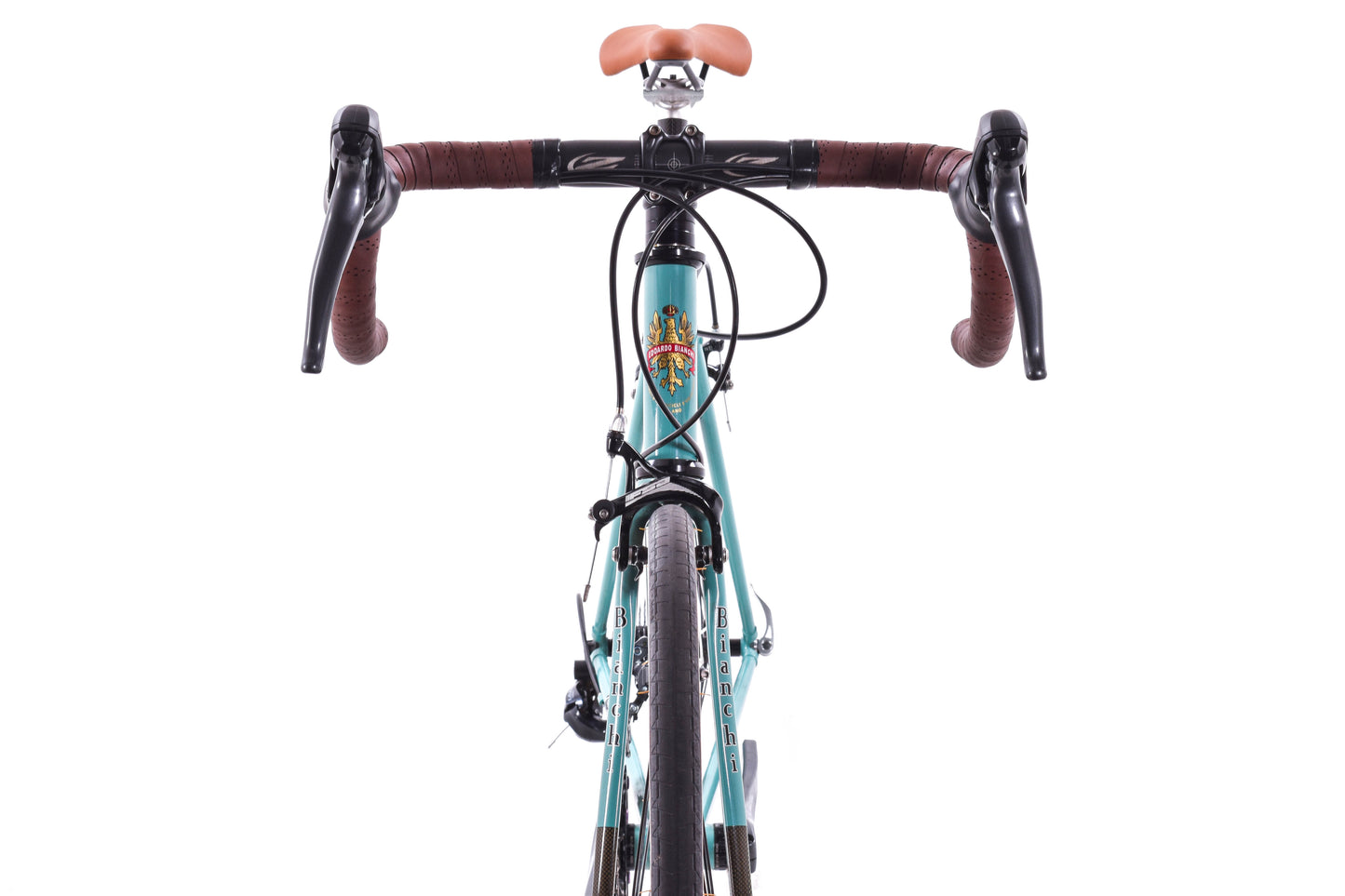 USED Bianchi Vigorelli 53cm Reynolds 631 Steel Road Bike Shimano 2x8 speed Rim Brake Celeste