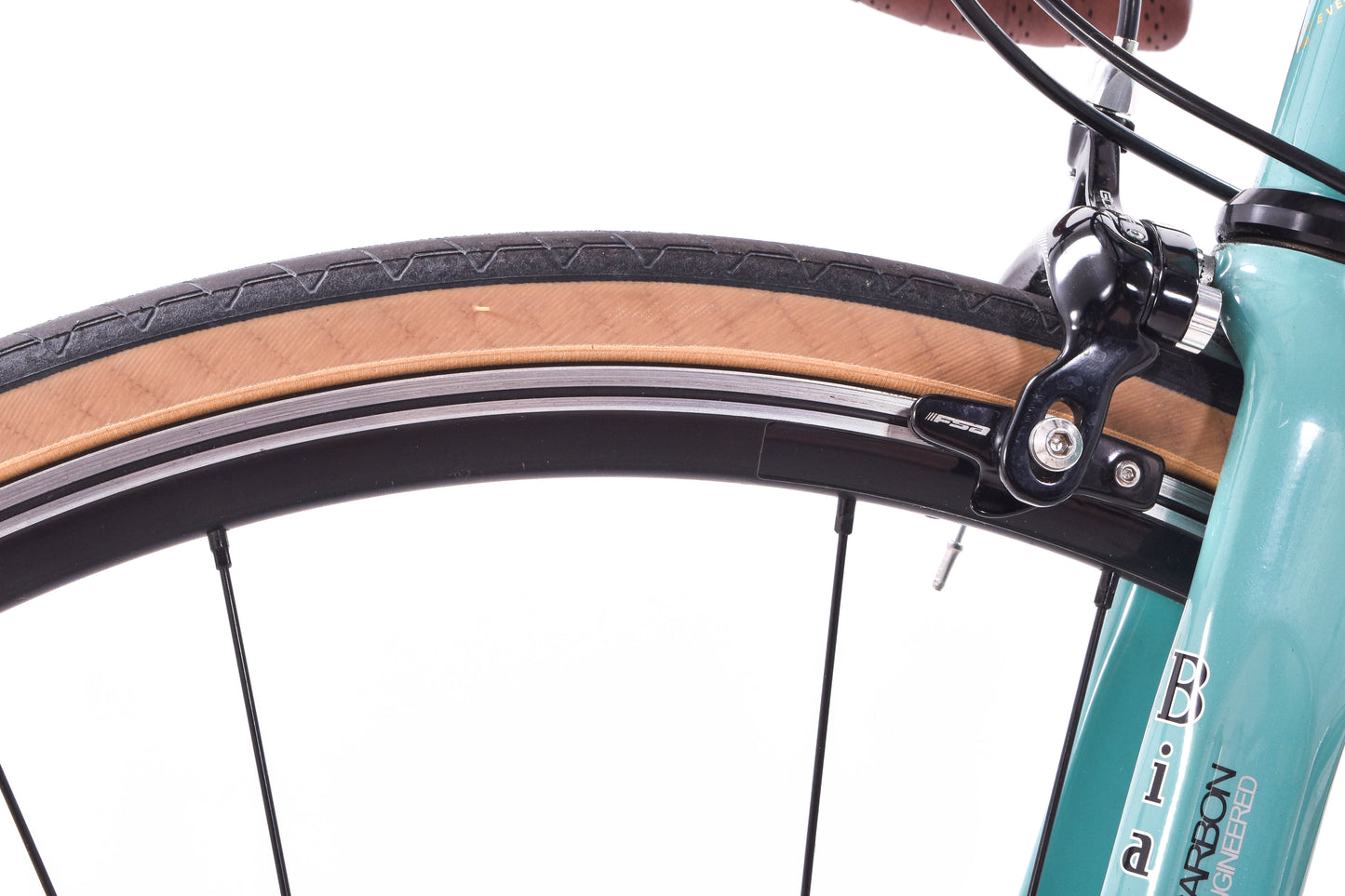 USED Bianchi Vigorelli 53cm Reynolds 631 Steel Road Bike Shimano 2x8 speed Rim Brake Celeste