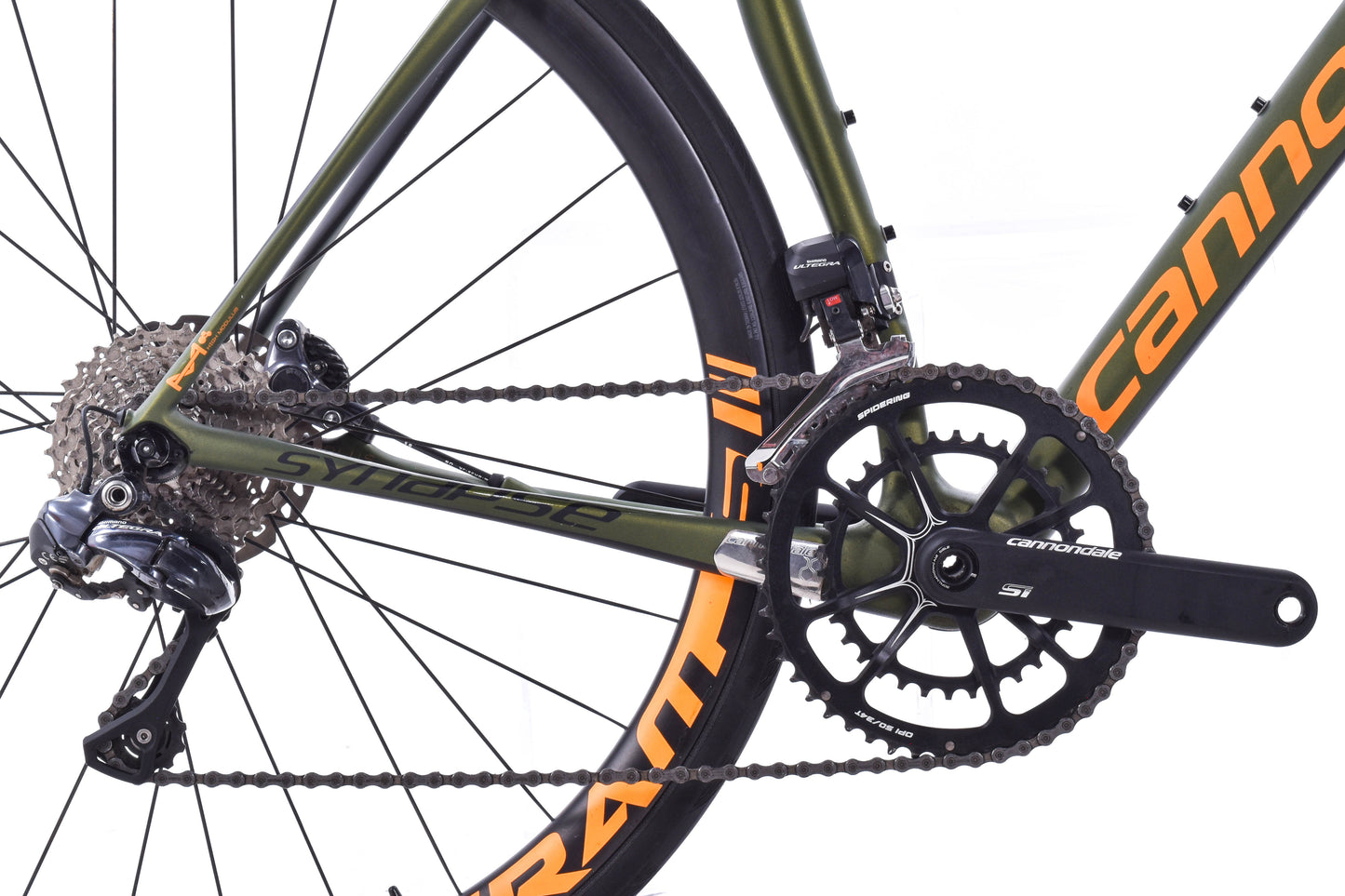USED 2017 Cannondale Synapse Hi-MOD Disc Ultegra Di2 54cm 2x11 Speed Carbon Road Bike