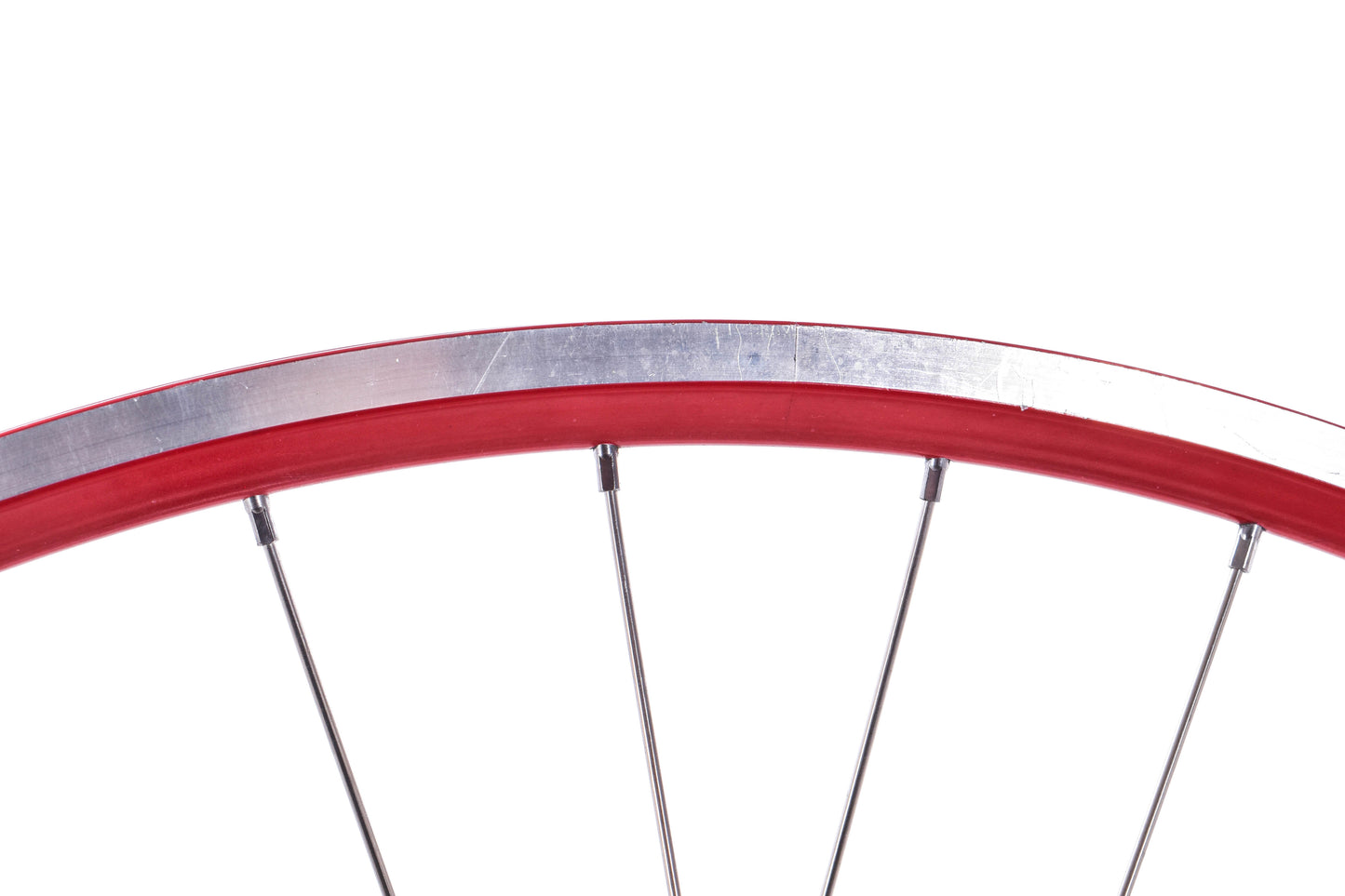 USED Bikesmiths 700C Track Wheelset w/ Suzue Pro Max Bolt On Hubs Red/Silver Fixed/Free