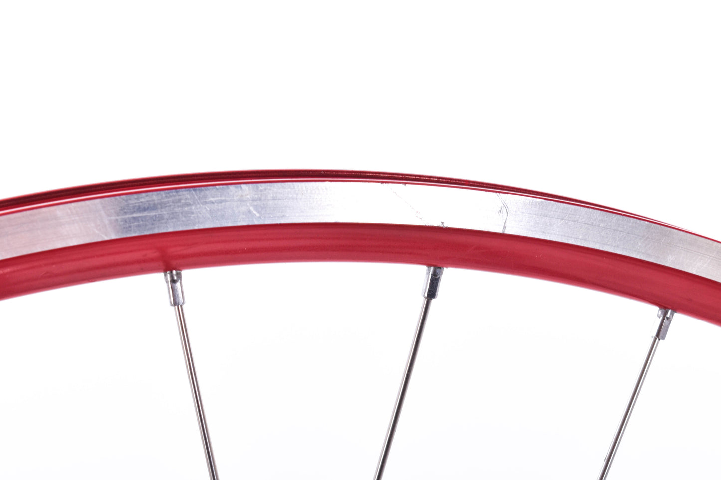 USED Bikesmiths 700C Track Wheelset w/ Suzue Pro Max Bolt On Hubs Red/Silver Fixed/Free