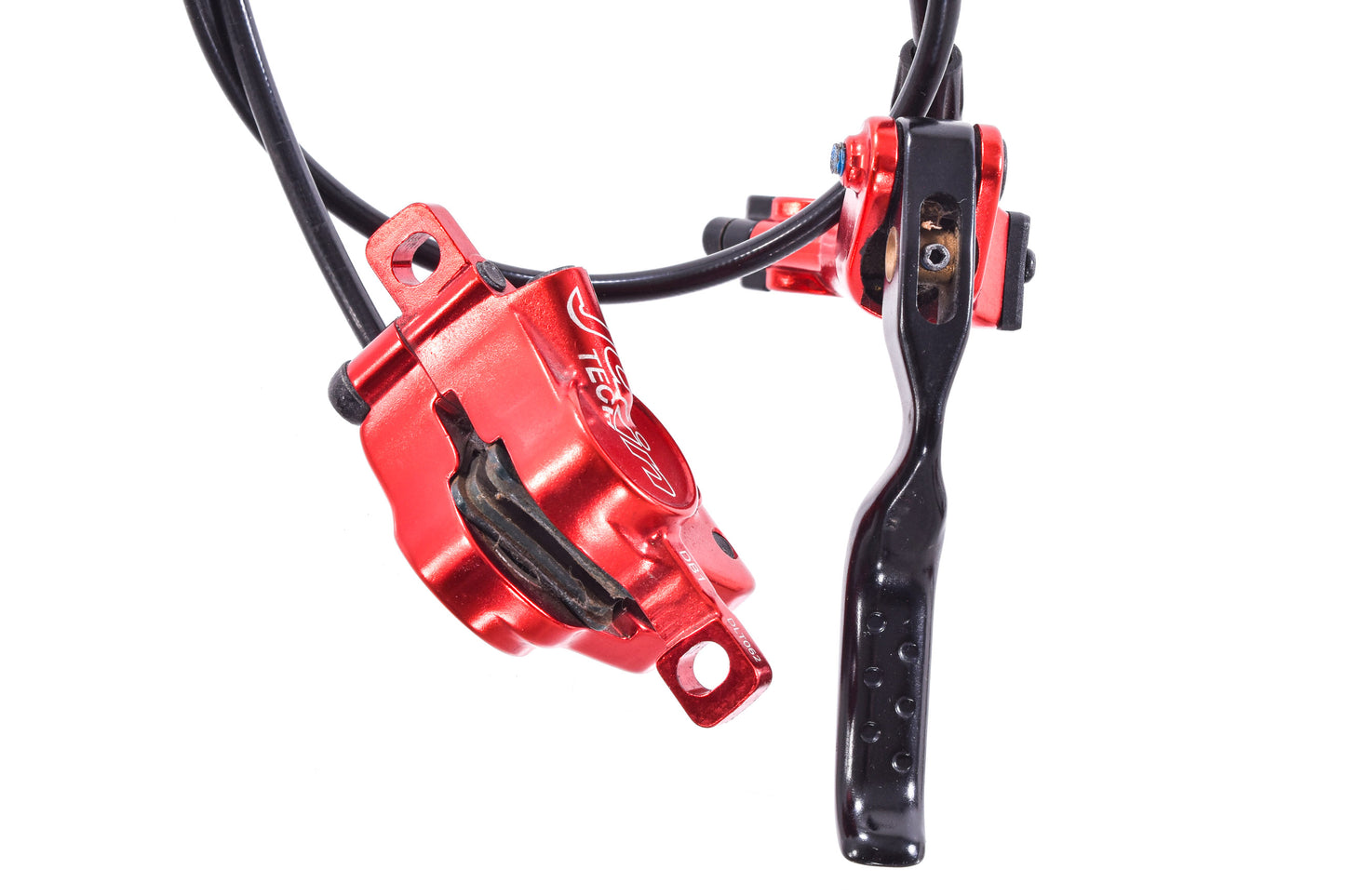USED Juin Tech DB1 Hydraulic Disc Brake Front & Rear Set Post Mount Red