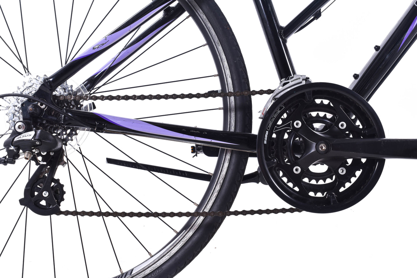 USED Giant Liv Escape Hybrid Bike Small Black/Purple 3x8 speed