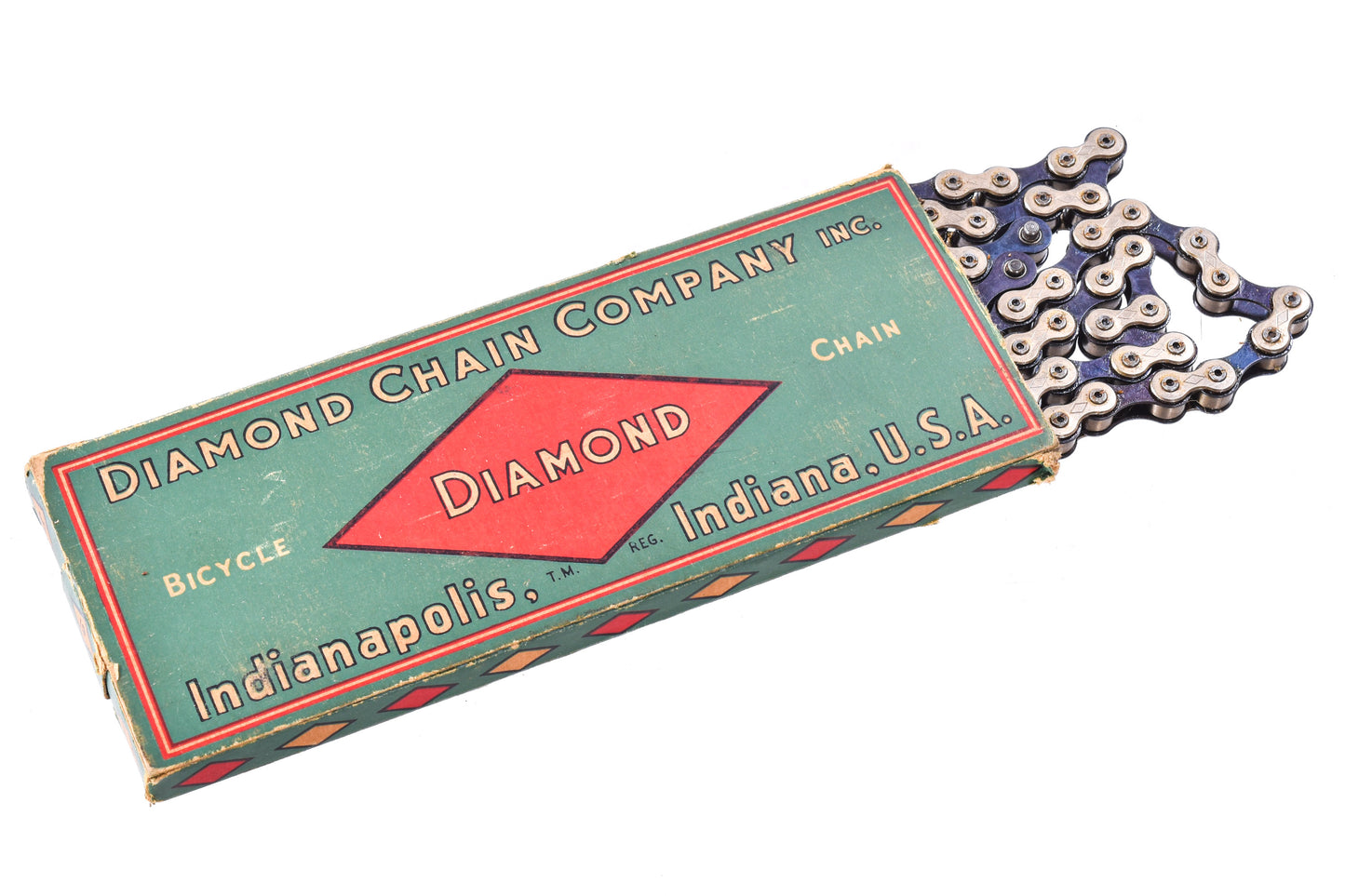 NEW Old Stock Diamond Chain Skip Tooth Chain 3-16 56 w/ Box