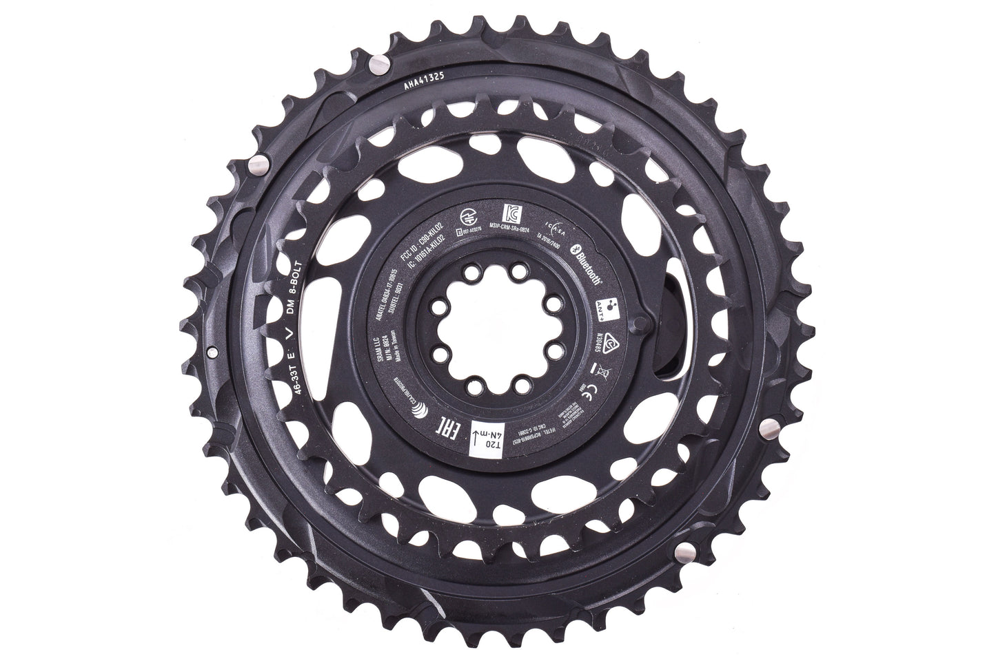 USED SRAM AXS 2USED SRAM Force AXS 2x Power Meter Chainring Kit 46/33T 2x12 Speed, 8 Bolt Direct Mountx Power Meter Chainring Kit 46/33T 2x12 Speed, 8 Bolt Direct Mount