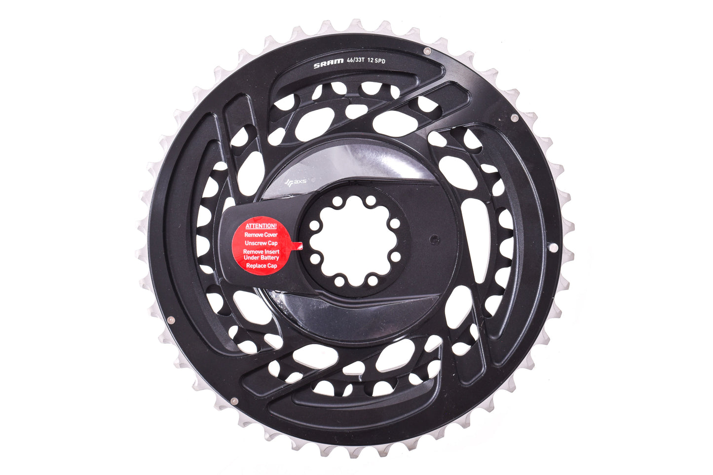 USED SRAM FORCE AXS 2x Power Meter Chainring Kit - 46/33T 2x12 Speed, 8 Bolt Direct Mount