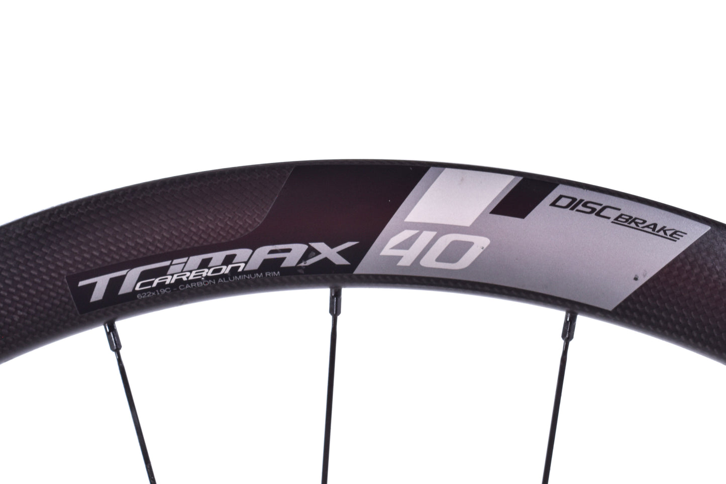 USED Vision Trimax 40 Carbon/Aluminum 700C Disc Wheelset Quick Release Center Lock