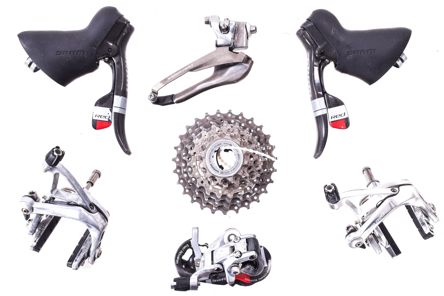 USED SRAM Red 2x10 speed Road Groupset Mechanical 12-27T