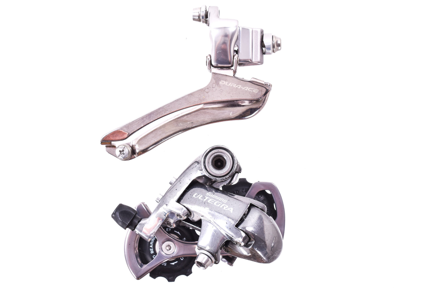 USED Shimano 2x10 speed Time Trial Groupset Dura-Ace / Ultegra, Bar End Shifters, Derailleurs