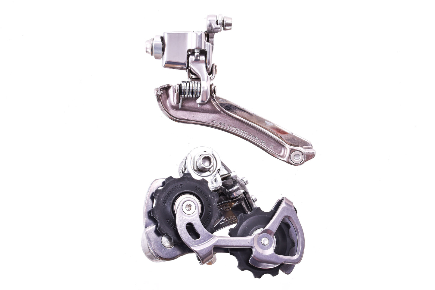 USED Shimano 2x10 speed Time Trial Groupset Dura-Ace / Ultegra, Bar End Shifters, Derailleurs