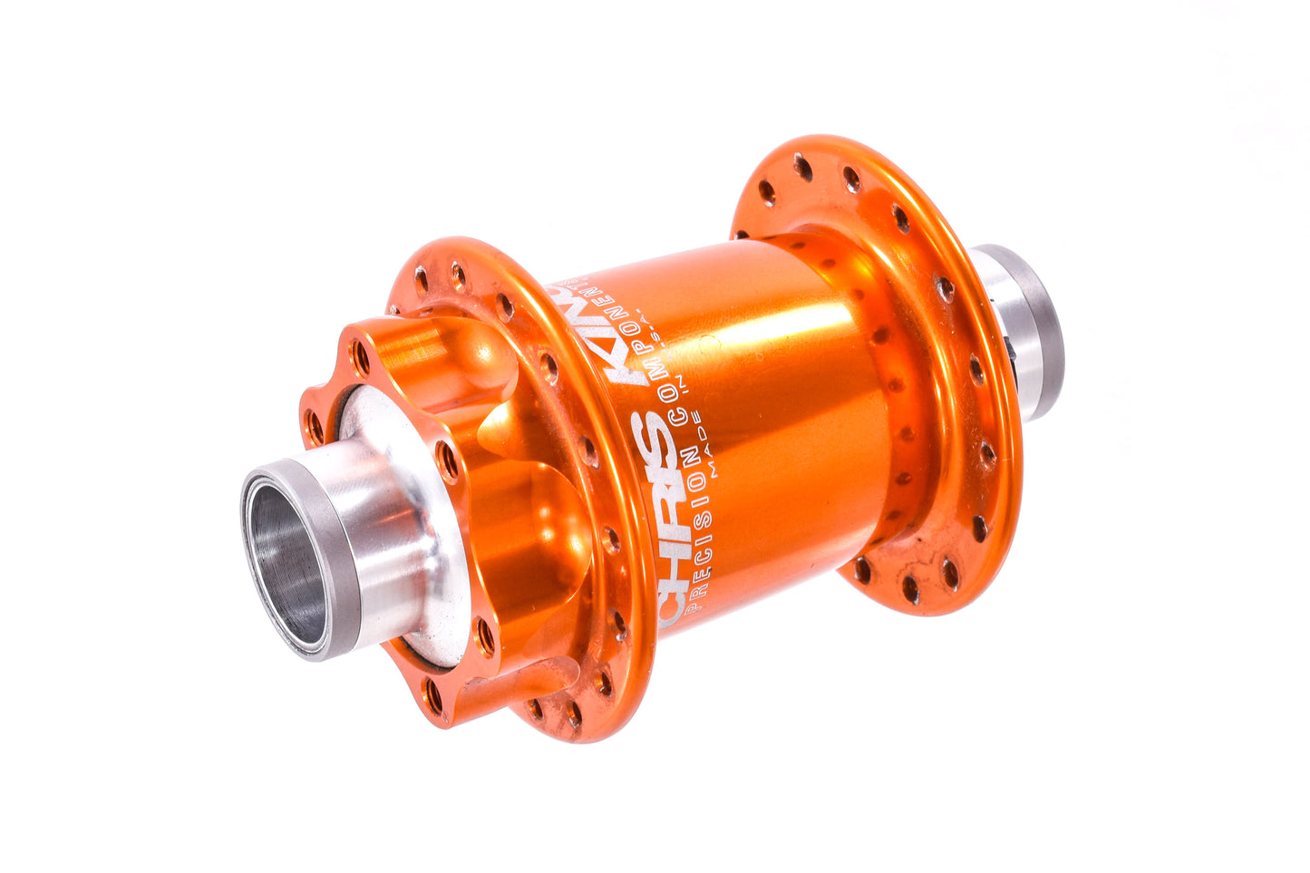 USED Chris King ISO LD 20mm Front Hub 20x110mm 32H Down Hill 6-Bolt Disc Mango Orange