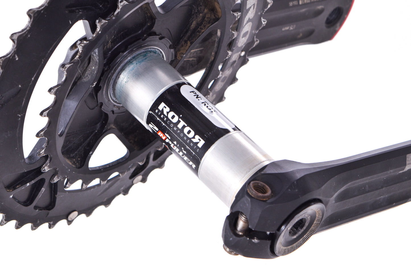 USED Rotor 2 In Power 175mm Power Meter Crankset 46/30T Road/Gravel/CX 30mm Spindle
