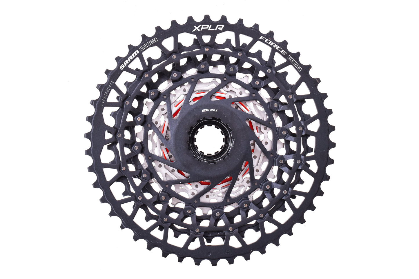 NEW (takeoff) SRAM Force XPLR XG-1371 Cassette - 13-Speed, 10-46t, For XDR Driver, Silver, E1