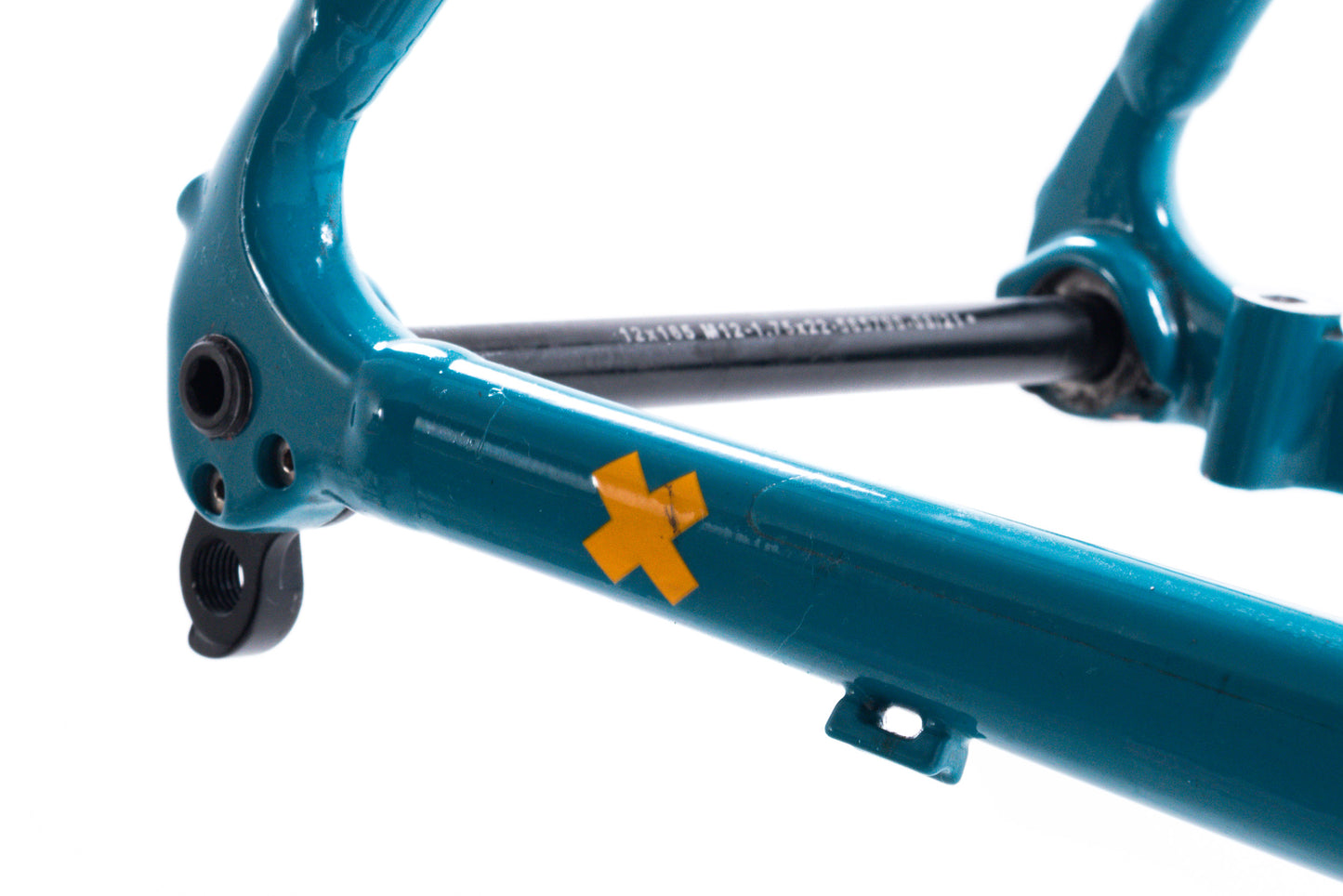 USED Trek Crockett Disc 54cm Alloy Cyclocross/Gravel Frameset Radioactive Red to Navy to Teal Fade