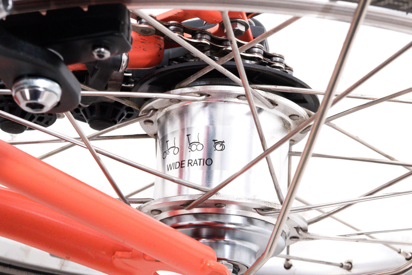 USED 2021 Brompton C Line 6 speed Folding Bicycle Orange