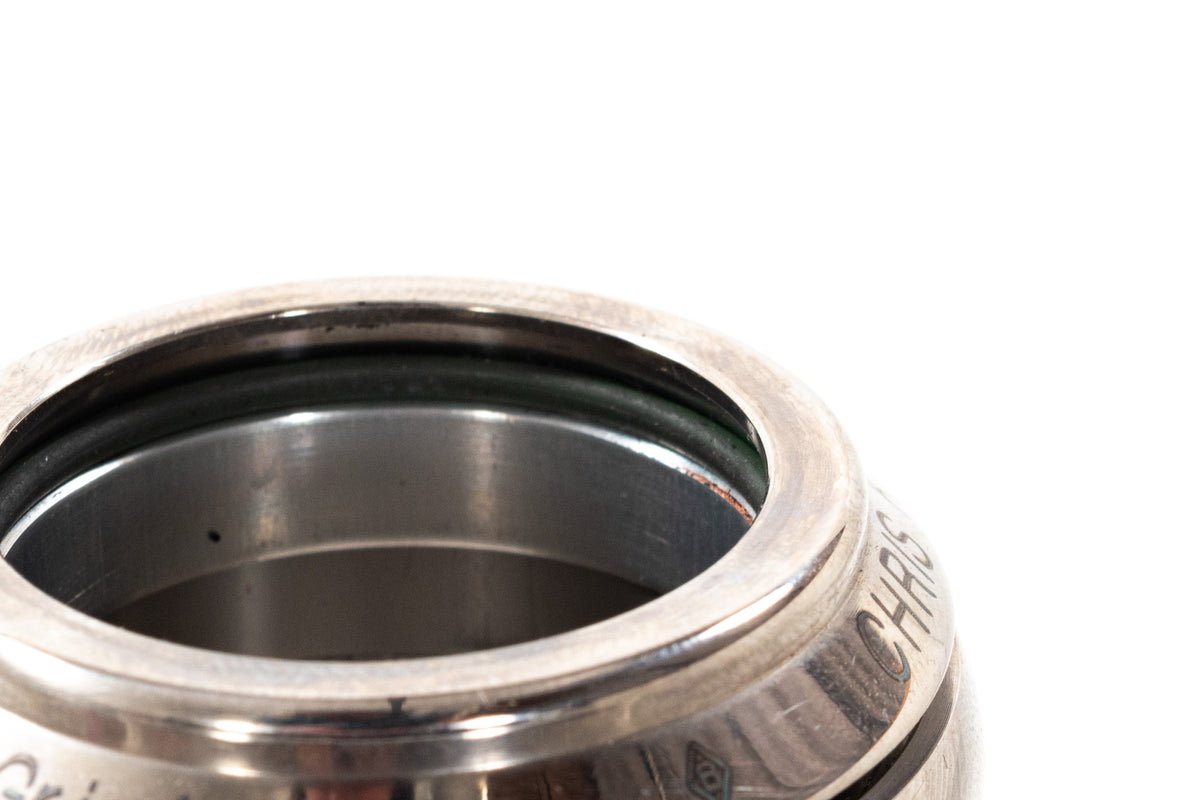 USED Chris King Ti 1-1/8" Polished Titanium Threadless Headset (no top cap)