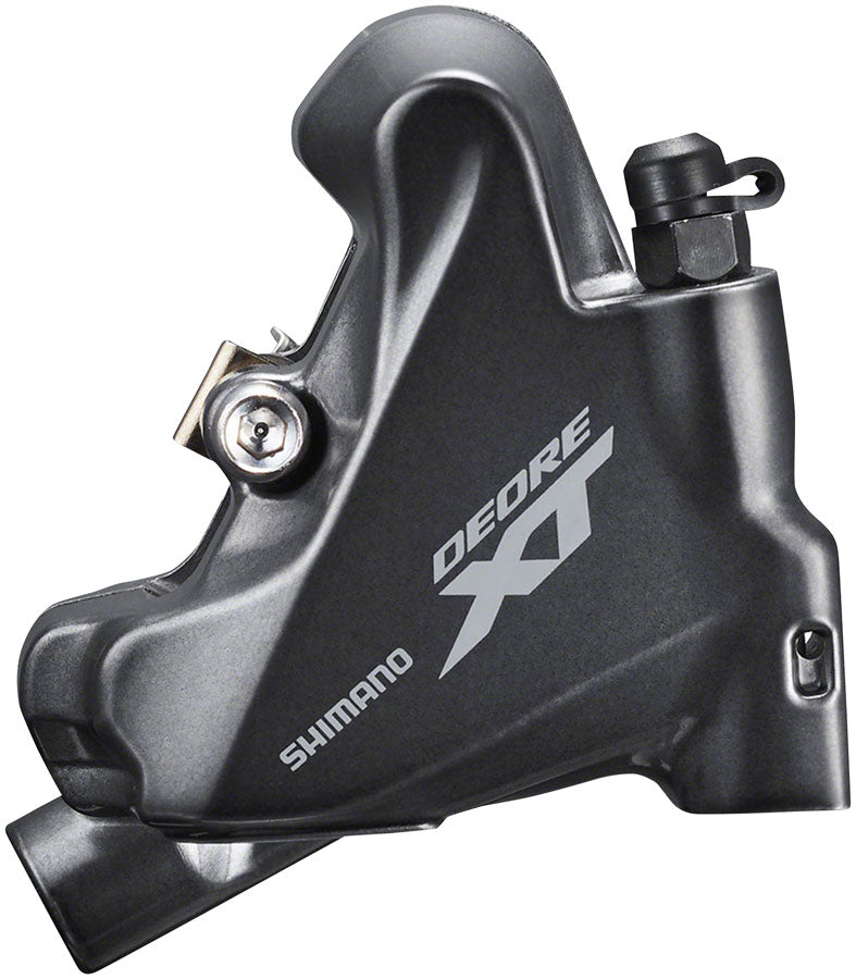 NEW Shimano XT BR-M8110 Disc Brake Caliper - 2-Piston, Rear Only, Flat-Mount, Metal Pads with Fins, Gray - Around the Cycle
